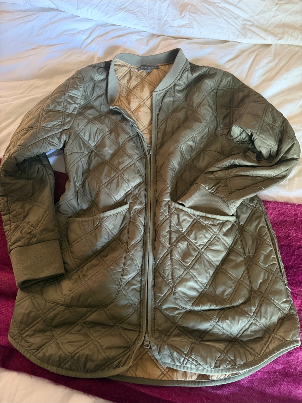 🔸BOGO FREE 🔸 Elliott Lauren Quilted Olive Green Women’s Bomber Jacket